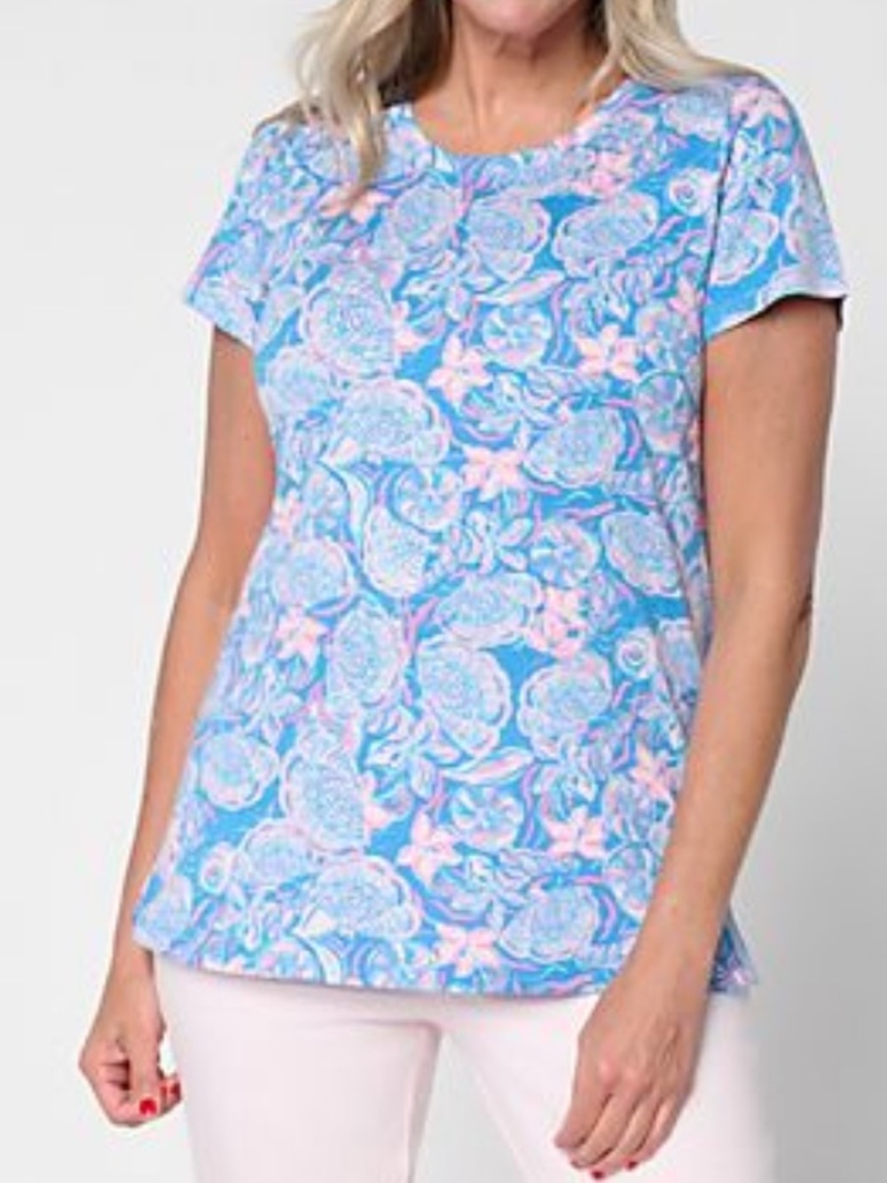 Belle Beach by Kim Gravel Slub
Knit Coastal Canvas Top
Blue Combo Medium NWOT